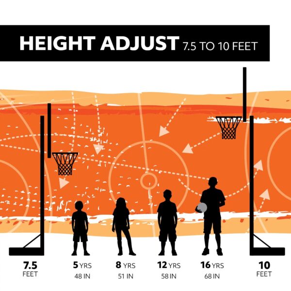 Lifetime Adjustable Portable Basketball Hoop 44-inch Polycarbonate - 90114