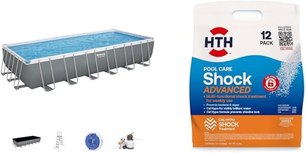 cc3f6d7d34754c73a4e011cf3afc29f1 Bestway Oval Above Ground Pool Set (10' x 6'7" x 33")| Includes Filter Pump & ChemConnect Dispenser