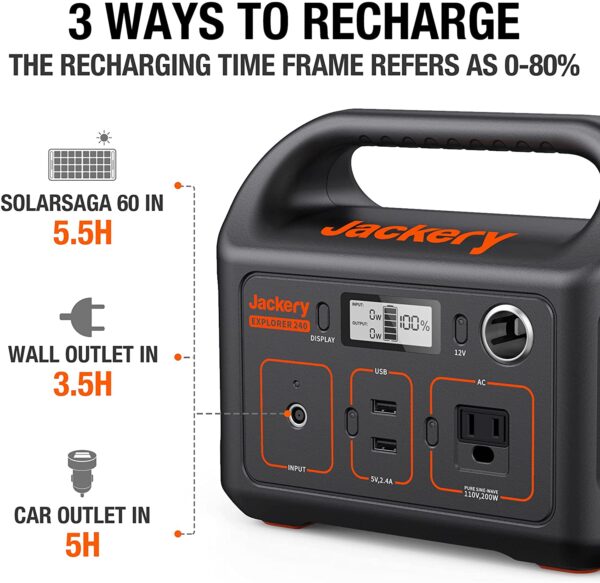 cc778d2756ec42e9b858236e5b218c1f Portable Power Station Explorer 240, 240Wh Backup Lithium Battery, 110V 200W Pure Sine Wave AC Outlet, Solar Generator