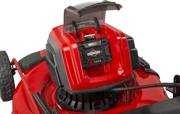 cc91d9729a624b5bb8eb168e65118335 82V MAX 21′′ Electric Cordless Lawn Mower, Steel Deck, 3-in-1 Design, Red/Black