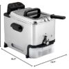 Ultimate Steel Deep Fryer with Basket 3.5 Liter Oil and 2.6 Pound Food Capacity