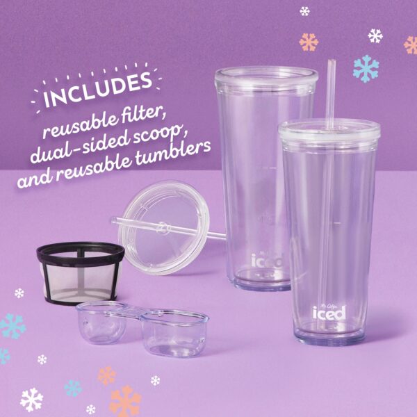 Mr. Coffee Single-Serve Iced and Hot Coffee Maker & Blender with 2 Tumblers