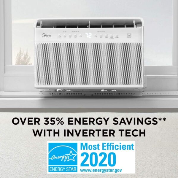 cd2338513c874c5381171a0175f28922 Midea U-Shaped Inverter Window Air Conditioner 12,000BTU with Open Window Flexibility, Robust Installation,Extreme Quiet, 35% Energy Saving, Smart Control, Alexa, Remote, Bracket Included (Renewed)