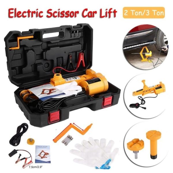 cd3bdb0a1c574b3c90da2c52bd81c0a8 3Ton 12V DC Automotive Car Electric Jack Lifting SUV Van Garage and Emergency Equipment