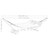 Sunnydaze 2-Person Freestanding Quilted Fabric Hammock with 15' Stand - Black and White