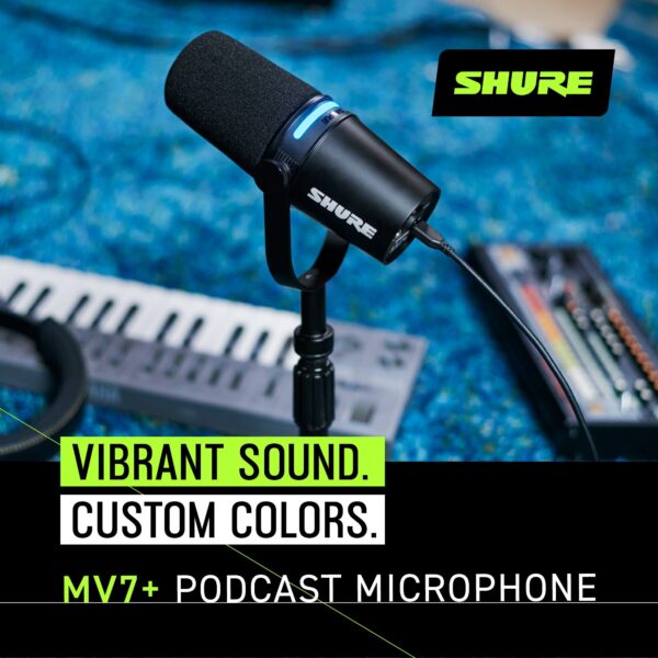 Shure - MV7+ USB-C/XLR Dynamic Podcast Microphone