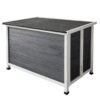 Outdoor Dog House, Large Wooden Waterproof Dog Cage, Windproof Warm Dog Kennel Easy to Assemble