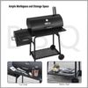 CC1830FG, Charcoal Grill with Offset Smoker with High Heat-Resistant BBQ Gloves