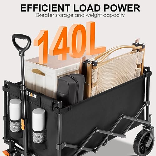 cf31277b6f464f9e9aae1685452c6c7c Uyittour Collapsible Wagon Cart Heavy Duty Foldable, Utility Grocery Wagon for Camping Sports Shopping