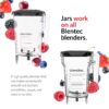 Blendtec Classic 575 Blender, 90 oz WildSide+, and 75 oz FourSide Blender Jar - Kitchen Blender Bundle- Poppy Red