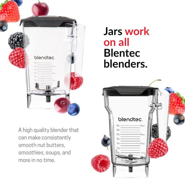 cf5bdf3cae674748b24ffbe0cac330d3 Blendtec Classic 575 Blender, 90 oz WildSide+, and 75 oz FourSide Blender Jar - Kitchen Blender Bundle- Poppy Red