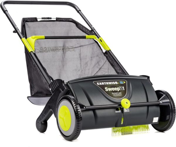 cfca7d33c9464967b452881a763043aa 21-Inch Width Leaf & Grass Push Lawn Sweeper, Black