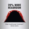 Coleman Skydome 6 Person Camping Tent with Dark Room Technology, Multicolor