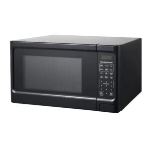 1.1 Cu. Ft. Sleek Black Digital Microwave - Effortless Touchpad Controls
