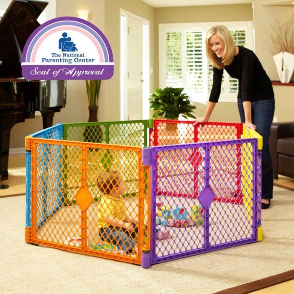 d05fb121dde24d5790a77720be608c2f RUICHI Superyard Colorplay 6 Panel Freestanding Gate RUICHI