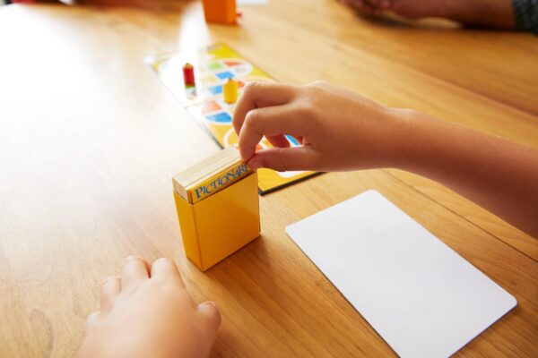 Pictionary Board Game, Drawing Game for Kids, Adults & Game Night with Dry Erase Markers & Boards