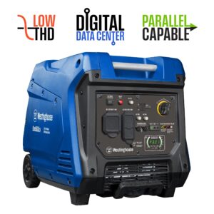 Westinghouse 5000 Peak Watt Recoil Start, Gas Powered Portable Inverter Generator with CO Sensor