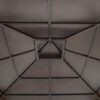 10 ft. x 10 ft. Cedar Framed Gazebo with Steel 2-Tier Hip Roof Hardtop