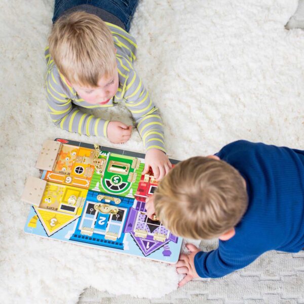 Melissa & Doug Latches Wooden Activity Board - FSC Certified Materials