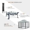 EAGLE PEAK Gazebo 121 11'x 11' Straight Leg Pop-Up Canopy(Gray)