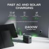 Portable Power Station DELTA 2 Max, 2400W LFP Solar Generator, Full Charge in 1 Hr, 2048Wh Solar Powered Generator for Home Backup(Solar Panel Optional)