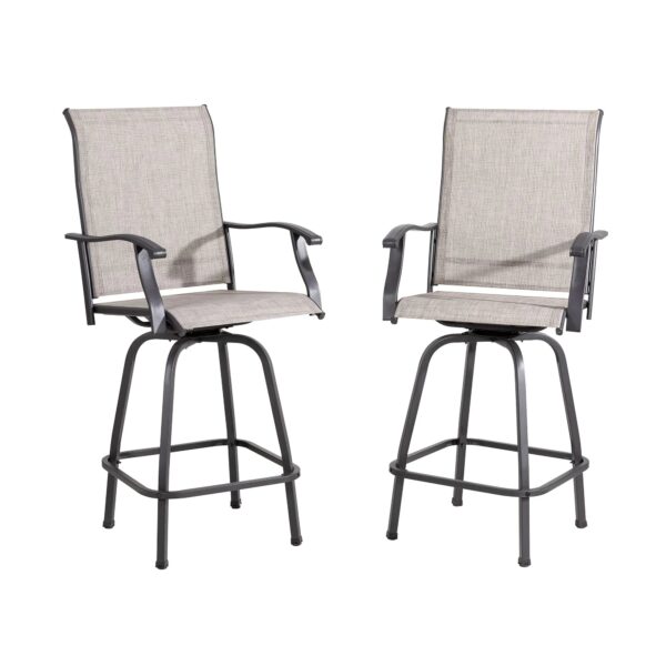 d290afca99c944b19f2e7814490d2925 Vongrasig 2 Piece Patio Swivel Bar Chairs