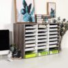 TQVAI Wood Adjustable Literature Organizer