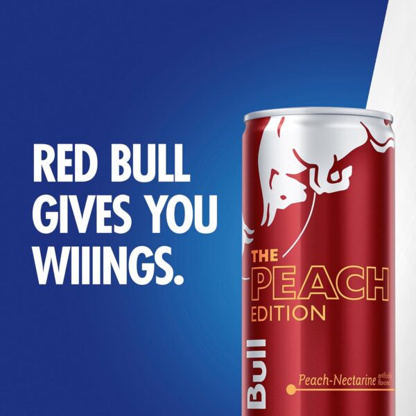 d2b6e2ec6d26446480fd26ee31d49ba3 Red Bull Peach Edition Energy Drink, Peach Nectarine, with 80mg Caffeine plus Taurine & B Vitamins, 8.4 Fl Oz, 6 Packs of 4 Cans (Pack of 24)