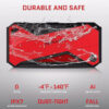 Peak 1600A 18000mAh Car Battery Jump Starter, up to 7.2 Gas, 5.5L Diesel Engines, Portable Battery Booster with Smart Charging Port, LCD Display, Intelligent Jumper Clamps, DJS90, Red Black