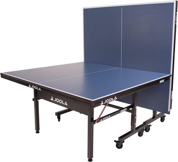 d341436fd3494a4e9c17ef6fe05b0484 JOOLA Inside Professional MDF Indoor Ping Pong Table with Quick Clamp Table Tennis Net and Post Set - 10 Minute Easy Assembly - Tournament Quality - Foldable with Single Player Playback Mode