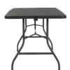 COSCO Deluxe 6 foot x 30 inch Fold-in-Half Blow Molded Folding Table, Black