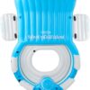 56299EP 145 x 125 x 20 Inch Splash N Chill Inflatable Lake and Pool Relaxation Island Lounger Seat for up to 7 Adults, Blue and White