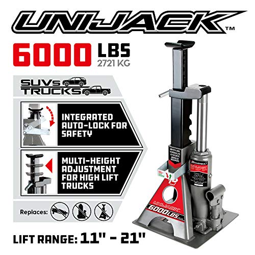 d39749ffd12c447e88b13eb22bab8e84 Powerbuilt 3 Ton, Bottle Jack and Jack Stands in One, 6000 Pound Capacity