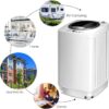 Portable Washing Machine, Full Automatic Washer and Dryer Combo, with Built-in Pump Drain 8 LBS Capacity Compact Laundry Washer Spin Dryer for Apartment RV Dorm