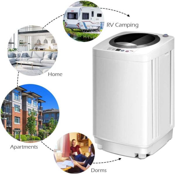 d3a371c086c3445992b1bcd774d81c1c Portable Washing Machine, Full Automatic Washer and Dryer Combo, with Built-in Pump Drain 8 LBS Capacity Compact Laundry Washer Spin Dryer for Apartment RV Dorm