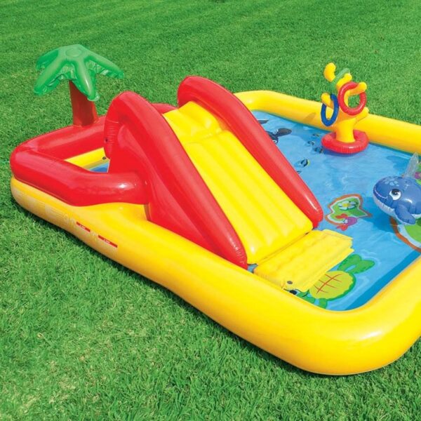d3a67778fb344eea8db6bc0e9d317143 Dinoland Kiddie Inflatable Pool & Inflatable Ocean Backyard Kiddie Pool
