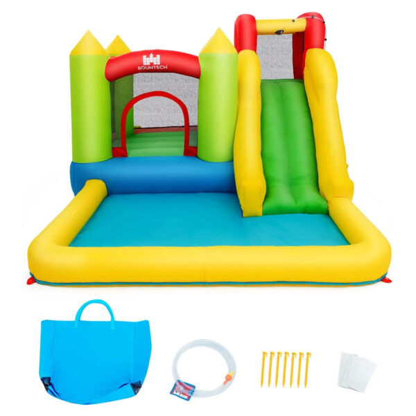 d3f30aa5694544648019c795d8c96f99 Costway Inflatable Bounce House Water Slide Jump Bouncer Climbing Wall Splash Pool Blower Excluded
