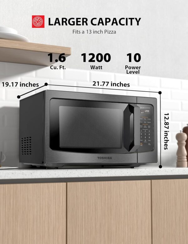 d40684c968be4a788172360d9a605515 Air Fryer Combo 8-in-1 Countertop Microwave Oven, with Convection, Broil, Odor Removal Mode, 12.4" Position Memory Turntable, Child-Lock, 1.0 Cu.ft, Black Stainless Steel, ML2-EC10SA(BS)