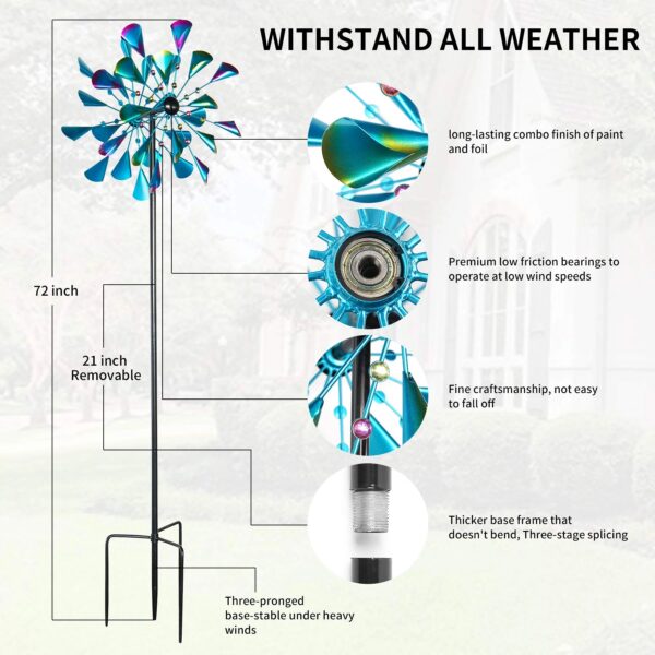 d40e10d3ca084e72b58c48bef7d77af9 Decoroca Yard Large Wind Spinners Outdoor