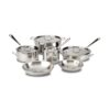All-Clad D3 Stainless 3-ply Bonded Cookware Set, 10 piece Set