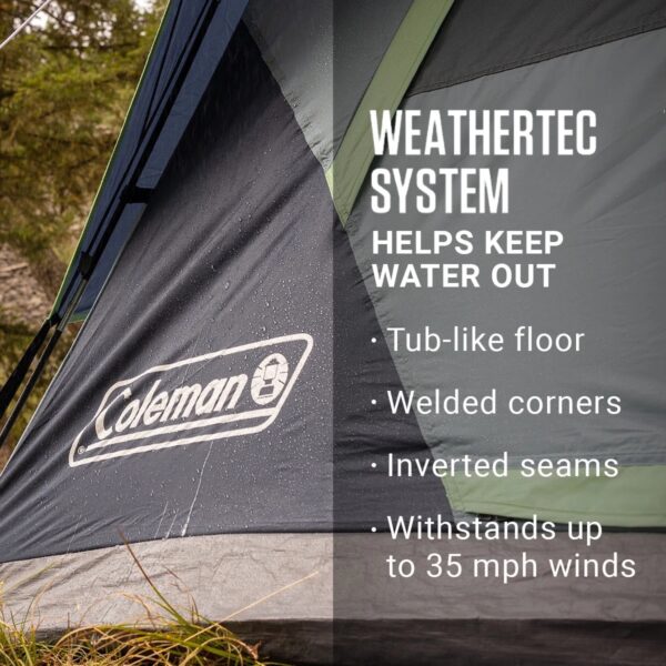d4410f53d51140ae84834ab311517fa9 Coleman Skydome 8-Person Camping Tent, 1 Room, Green