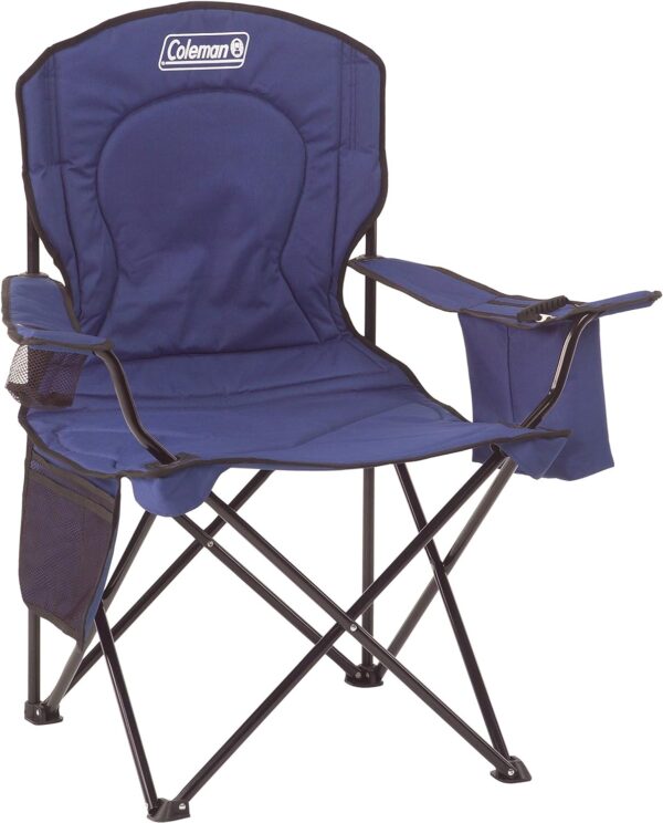 d4b1ef2fc42f45efbc93217c48fe3547 Outdoor Utility Wagon, Solid Blue & Coleman Cooler Four-Person Portable Camping Chair, Blue