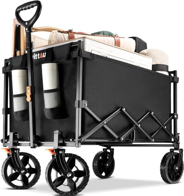 d5223180282548f28f370d0d83d411fa Uyittour Collapsible Wagon Cart Heavy Duty Foldable, Utility Grocery Wagon for Camping Sports Shopping