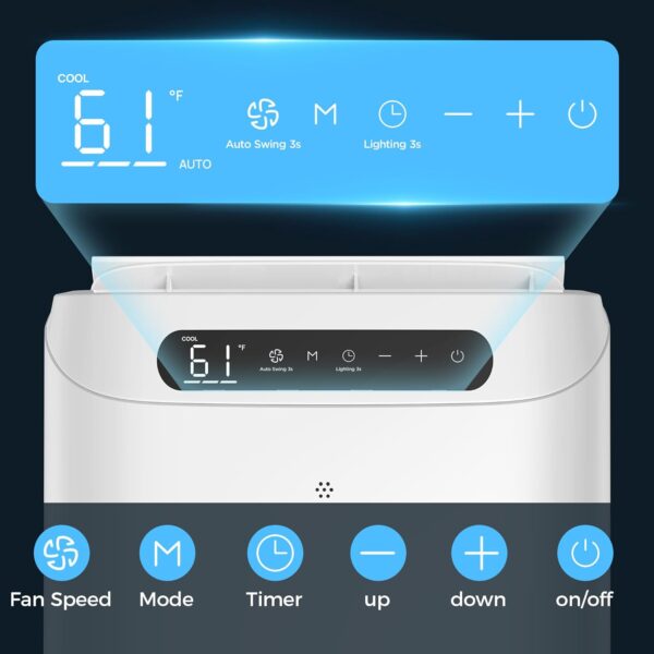 d5ae168e382f4cdf9eaed3bce756f0da Portable Air Conditioners 14000Btu with Remote Control, 3-in-1 Free Stand Smart Cooling AC Unit with Dehumidifier, Fan, Cools Room up to 700 sq.ft, Auto Swing,24H Timer, Windows Kit Included