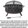 Aretha Easily Transportable Wood Burning Fire Pit And Grill Pit For Porch Party