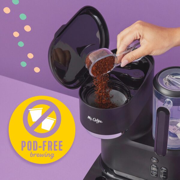 Mr. Coffee Single-Serve Iced and Hot Coffee Maker & Blender with 2 Tumblers