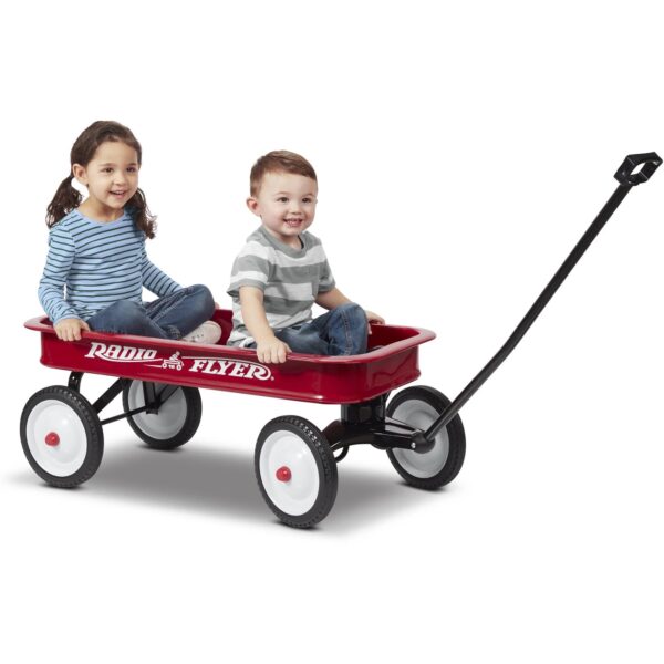 Open Box Radio Flyer All Steel Seamless Body Play Wagon for Toddlers and Kids, Red