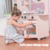 Little Chef Westchester Retro Wooden Play Kitchen, Pink
