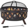 Aretha Easily Transportable Wood Burning Fire Pit And Grill Pit For Porch Party