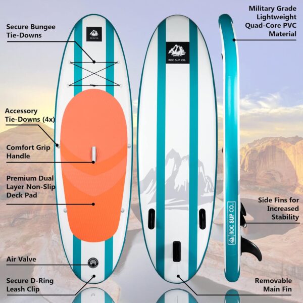 d711f726d392414fbf76830fb2d2e23f Roc Inflatable Stand Up Paddle Boards with Premium SUP Paddle Board Accessories, Wide Stable Design, Non-Slip Comfort Deck for Youth & Adults